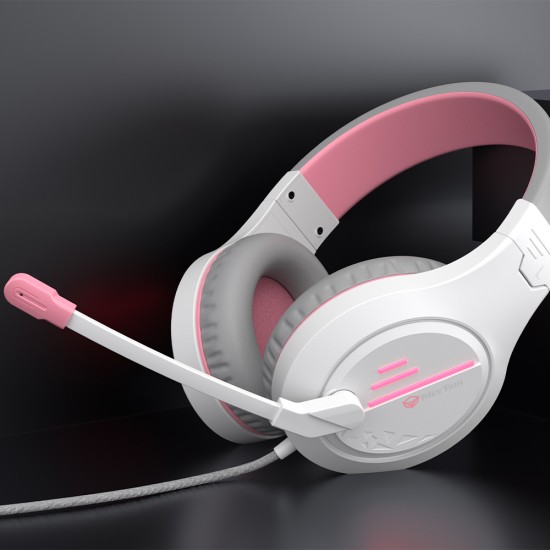 Meetion MT-HP021 Gaming Ακουστικά Άσπρο + Ρόζ Meetion MT-HP021 Gaming Ακουστικά Άσπρο + Ρόζ