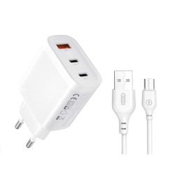 XO L117 (EU) PD45W/QC18W Φορτιστής Γρήγορης Φόρτισης με Micro XO L117 (EU) PD45W/QC18W Φορτιστής Γρήγορης Φόρτισης με Micro