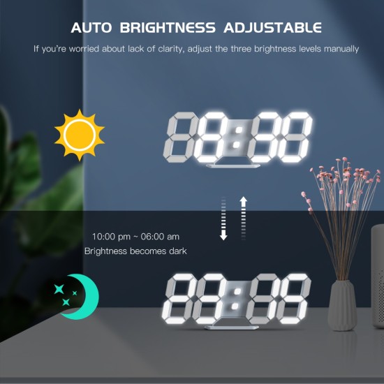 EDUP EH-LED1302 Digital Timer Nightlight Watch Alarm Clock 12 or 24 Hour Display EDUP EH-LED1302 Digital Timer Nightlight Watch Alarm Clock 12 or 24 Hour Display