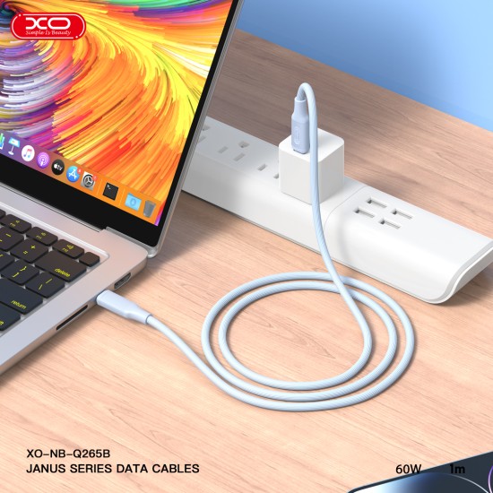 XO NB-Q265B PD 60W Type-C Σε Type-C Μινιμαλιστικό Καλώδιο (Μπλε) XO NB-Q265B PD 60W Type-C Σε Type-C Μινιμαλιστικό Καλώδιο (Μπλε)