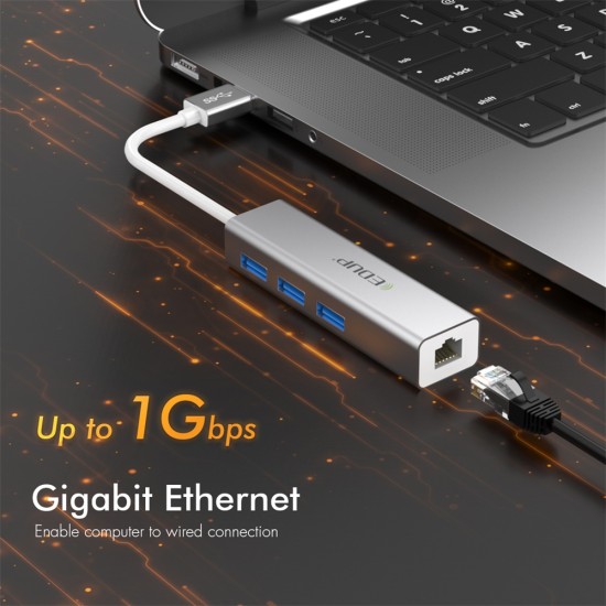 EDUP EP-9606 10/100/1000Mbps USB3.0 LANAdapter + USB 3.0 Port EDUP EP-9606 10/100/1000Mbps USB3.0 LANAdapter + USB 3.0 Port