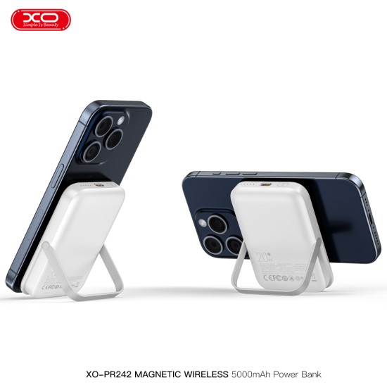 XO PR242 Powerbank 5000mAh με Μαγνητική Ταχεία Φόρτιση 15W & PD20W Λευκό XO PR242 Powerbank 5000mAh με Μαγνητική Ταχεία Φόρτιση 15W & PD20W Λευκό