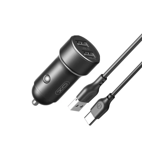 XO CC53 Dual USB 12W Φορτιστής Αυτοκινήτου Καλώδιο Type-C XO CC53 Dual USB 12W Φορτιστής Αυτοκινήτου Καλώδιο Type-C