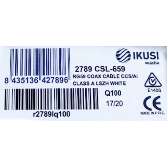 Ikusi Στροφείο Κάμερας CCTV CSL-659 RG59 CCSAL CA DCA W100 Ikusi Στροφείο Κάμερας CCTV CSL-659 RG59 CCSAL CA DCA W100