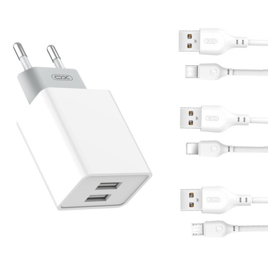 XO L65EU 2.4A Διπλής Θύρας USB Φορτιστής for Type-C XO L65EU 2.4A Διπλής Θύρας USB Φορτιστής for Type-C