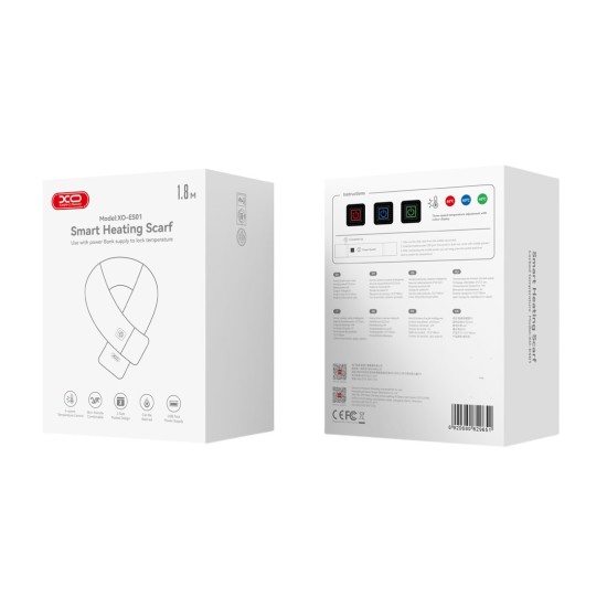 XO ES01 Smart Κασκόλ Θέρμανσης με Τσέπη 1,8μ XO ES01 Smart Κασκόλ Θέρμανσης με Τσέπη 1,8μ