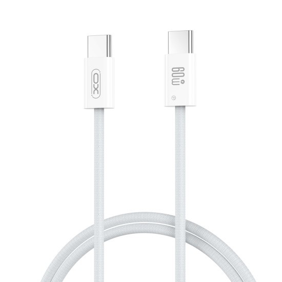 XO NB-Q273 iP15 Καλώδιο φόρτισης Type-C σε Type-C 60W Λευκό XO NB-Q273 iP15 Καλώδιο φόρτισης Type-C σε Type-C 60W Λευκό