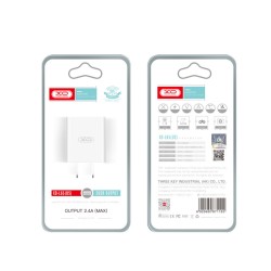 XO L65EU 2.4A Διπλής Θύρας USB Φορτιστής Άσπρο XO L65EU 2.4A Διπλής Θύρας USB Φορτιστής Άσπρο