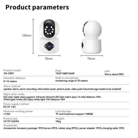 XO CR07 EU Supreme 400W Pixel Διπλή Κάμερα XO CR07 EU Supreme 400W Pixel Διπλή Κάμερα