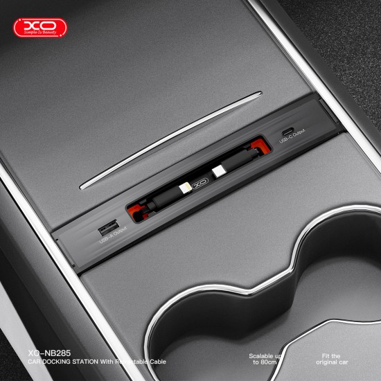 XO NB285 Docking Station με Αναδιπλούμενα Καλώδια 4-in-1