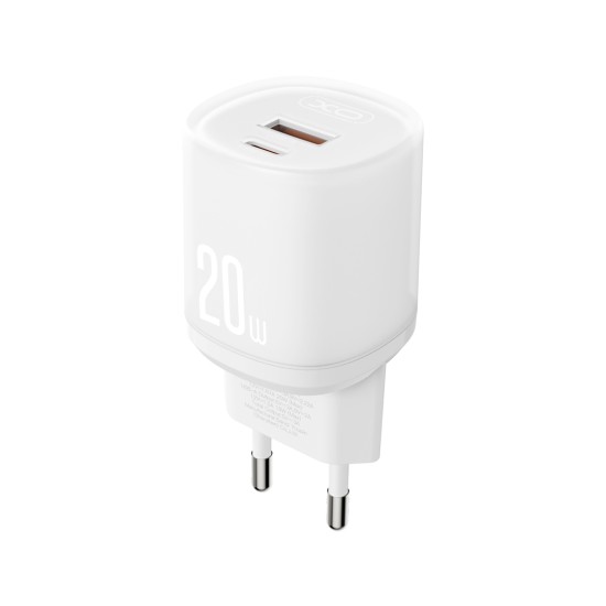 XO L144(EU) PD20W 1USB-A+1USB-C Φορτιστής Λευκό XO L144(EU) PD20W 1USB-A+1USB-C Φορτιστής Λευκό