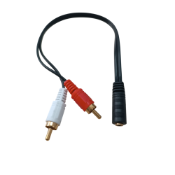 Καλώδιο 6.3mm Θηλ. / 2RCA Αρσ. 0.20m