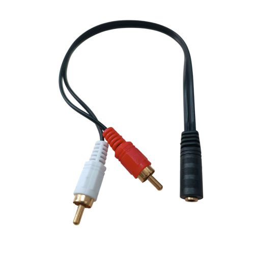 Καλώδιο 6.3mm Θηλ. / 2RCA Αρσ. 0.20m