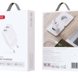 XO L109 (EU) Dual USB-A 2.4A Charger XO L109 (EU) Dual USB-A 2.4A Charger