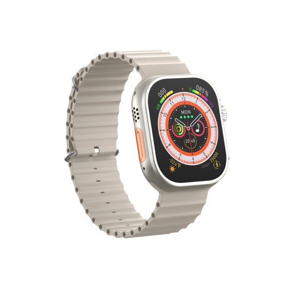XO M9 Ultra Wireless Charging Smart Sports Call Watch (Ασημί)