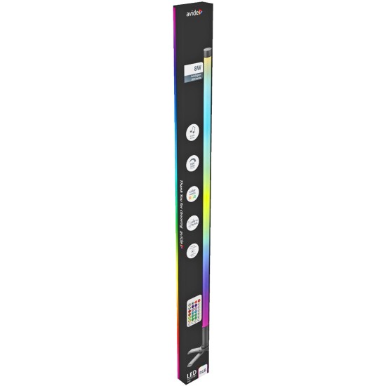 Avide LED Φωτιστικό Δαπέδου Γωνίας RGB 8W RGB+IC με Τηλεχειριστήριο Avide LED Φωτιστικό Δαπέδου Γωνίας RGB 8W RGB+IC με Τηλεχειριστήριο