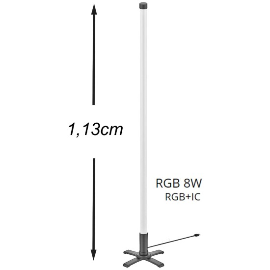 Avide LED Φωτιστικό Δαπέδου Γωνίας RGB 8W RGB+IC με Τηλεχειριστήριο Avide LED Φωτιστικό Δαπέδου Γωνίας RGB 8W RGB+IC με Τηλεχειριστήριο
