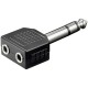Μετατροπέας Stereo 6.5mm Σε 2 Stereo 3.5mm Θηλ. Μετατροπέας Stereo 6.5mm Σε 2 Stereo 3.5mm Θηλ.