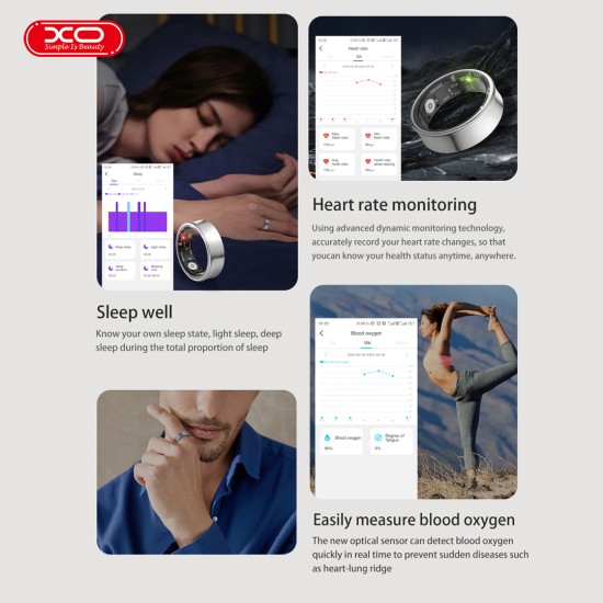 XO RS01 Smart Δαχτυλίδι Μέγεθος 10 Ασημί XO RS01 Smart Δαχτυλίδι Μέγεθος 10 Ασημί