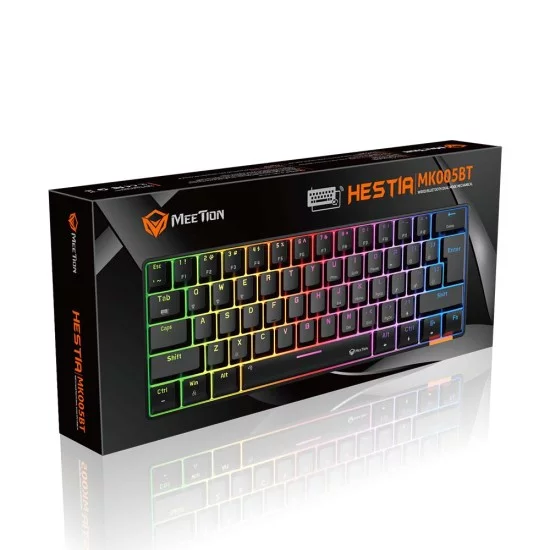 Meetion MT-MK005BT Bluetooth Μηχανικό Gaming πληκτρολόγιο US Μαύρο Meetion MT-MK005BT Bluetooth Μηχανικό Gaming πληκτρολόγιο US Μαύρο