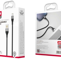 XO NB188 2.4A Διπλής Φοράς Φόρτιση USB Lightning 1m Γκρί XO NB188 2.4A Διπλής Φοράς Φόρτιση USB Lightning 1m Γκρί