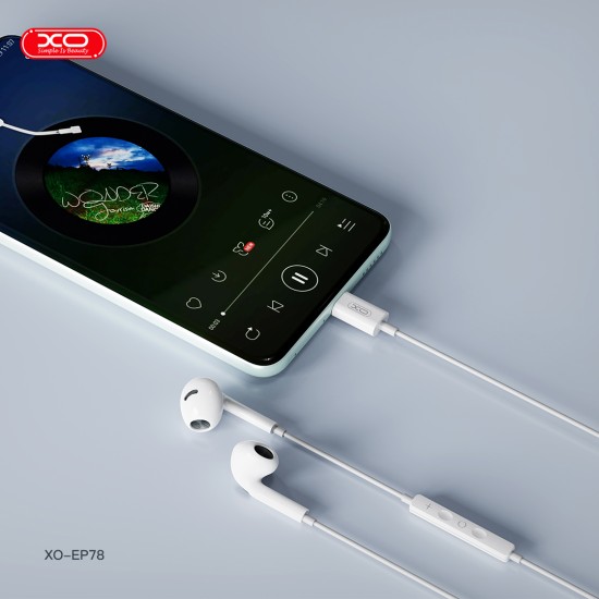 XO EP78 Ψηφιακά Flat Ear ακουστικά έκτης γενιάς Type-C XO EP78 Ψηφιακά Flat Ear ακουστικά έκτης γενιάς Type-C