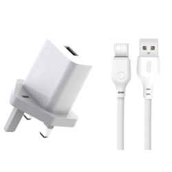 XO L99 (UK) Φορτιστής με Καλώδιο Type-C 2.4A