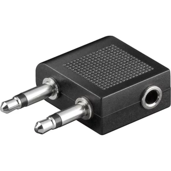 Διπλό Φίς 3.5mm Μono Αρσ. σε Stereo Θηλ. 61004