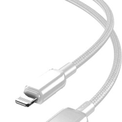 XO NB249 5A PVC Shiny Colorful Lightning Data Cable White XO NB249 5A PVC Shiny Colorful Lightning Data Cable White