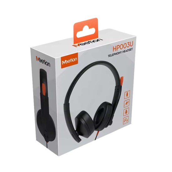 Meetion HP003U Ακουστικά Τηλεφωνίας USB / Μαύρο Meetion HP003U Ακουστικά Τηλεφωνίας USB / Μαύρο