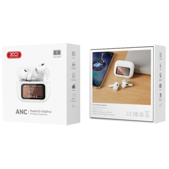 XO X36 Pro Smart Screen ANC TWS Bluetooth Headset XO X36 Pro Smart Screen ANC TWS Bluetooth Headset