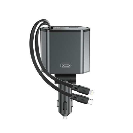 XO CC62 Smart Μεταλλικός 4 σε 1 Retractable Φορτιστής Αυτοκινήτου XO CC62 Smart Μεταλλικός 4 σε 1 Retractable Φορτιστής Αυτοκινήτου