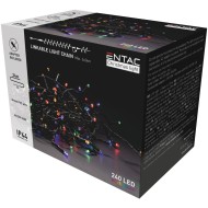 Entac Χριστουγεννιάτικα Λαμπάκια Επέκταση IP44 240 LED Πολύχρωμα 24m (Χωρίς Τροφοδοτικό)