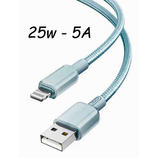 XO NB249 Καλώδιο Φόρτισης + Data Lightning 5A PVC 1m Μπλέ XO NB249 Καλώδιο Φόρτισης + Data Lightning 5A PVC 1m Μπλέ