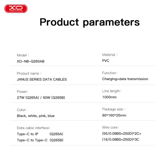 XO NB-Q265A PD 27W Type-C σε Lightning Μινιμαλιστικό Καλώδιο (Λευκό) XO NB-Q265A PD 27W Type-C σε Lightning Μινιμαλιστικό Καλώδιο (Λευκό)