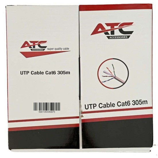 ATC-613W UTP CAT6 305m Λευκό Εσωτερικό ATC-613W UTP CAT6 305m Λευκό Εσωτερικό