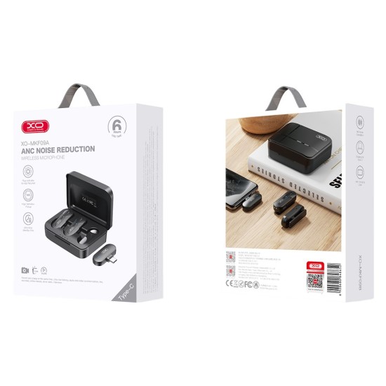 XO MKF09A TypeC 1 έως 2 ασύρματο μικρόφωνο κλιπ γιακά XO MKF09A TypeC 1 έως 2 ασύρματο μικρόφωνο κλιπ γιακά