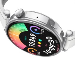 XO GT4 mini AMOLED Smart Αθλητικό Ρολόι SmartWatch Ασημί