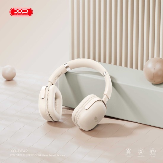 XO BE42 Scarlet Μεταλλικά Αναδιπλούμενα Ακουστικά Bluetooth (Μπεζ) XO BE42 Scarlet Μεταλλικά Αναδιπλούμενα Ακουστικά Bluetooth (Μπεζ)