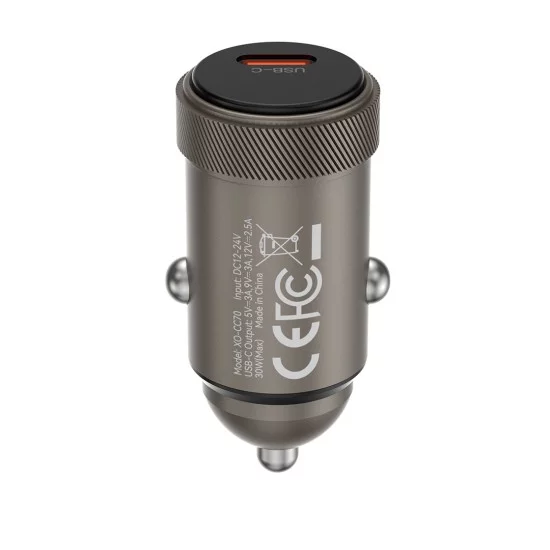XO CC70 Μίνι Φορτιστής Αυτοκινήτου Μονός PD30W XO CC70 Μίνι Φορτιστής Αυτοκινήτου Μονός PD30W