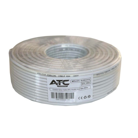 ATC Στροφείο RF ATC-710 Value RG6 100m ATC Στροφείο RF ATC-710 Value RG6 100m