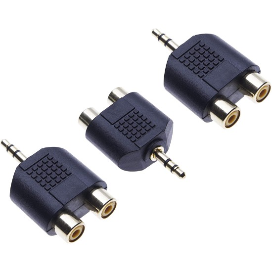 Μετατροπέας Stereo 3.5mm Σε 2 RCA Θηλ. Μετατροπέας Stereo 3.5mm Σε 2 RCA Θηλ.