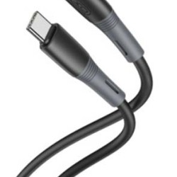 XO NB-Q226B 60W silicone two-color Type-c to Type-c data cable Black