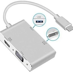 Μετατροπέας 4in1 Type-C σε HDMI VGA DVI USB3.0 Μετατροπέας 4in1 Type-C σε HDMI VGA DVI USB3.0