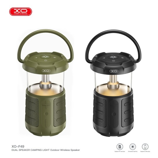 XO F49 Υπαίθριο 'Φως Κάμπινγκ' Με Διπλά Ηχεία (Μαύρο) XO F49 Υπαίθριο 'Φως Κάμπινγκ' Με Διπλά Ηχεία (Μαύρο)