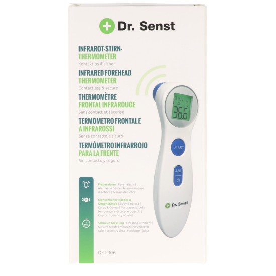 Dr. Senst DET-306 Ψηφιακό Θερμόμετρο Μετώπου με Υπέρυθρες. Dr. Senst DET-306 Ψηφιακό Θερμόμετρο Μετώπου με Υπέρυθρες.