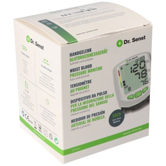 Dr. Senst BP880W Ψηφιακό Πιεσόμετρο Καρπού με ανίχνευση Αρρυθμίας Dr. Senst BP880W Ψηφιακό Πιεσόμετρο Καρπού με ανίχνευση Αρρυθμίας