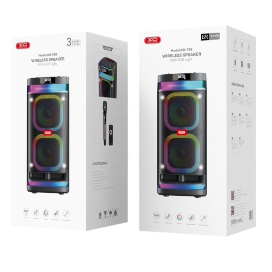 XO F58 Shine Διπλό 6-inch Woofer RGB Bluetooth Ηχείο 40W XO F58 Shine Διπλό 6-inch Woofer RGB Bluetooth Ηχείο 40W