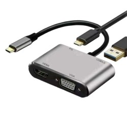 Μετατροπέας 4in1 HDMI VGA USB3.0 PD Μετατροπέας 4in1 HDMI VGA USB3.0 PD
