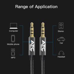 ATC HQ 3.5mm 4 Pin M/M Cable 1.5m ATC HQ 3.5mm 4 Pin M/M Cable 1.5m